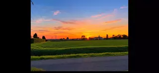 Coucher de soleil sur Aubers