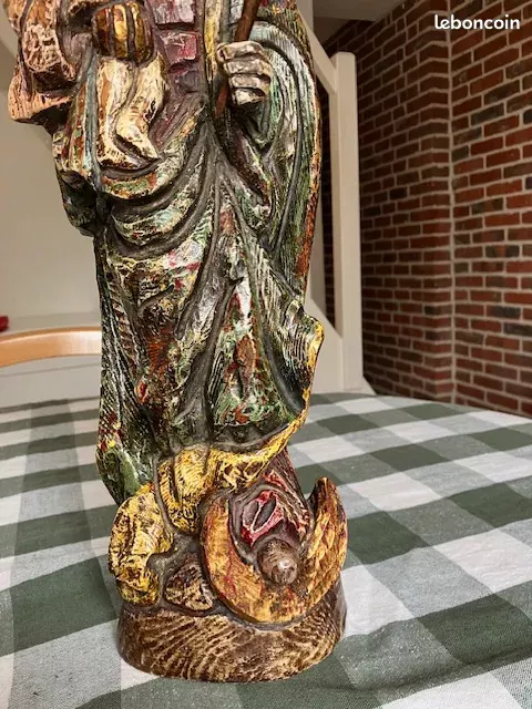 Sculpture Polychrome de la Vierge Marie