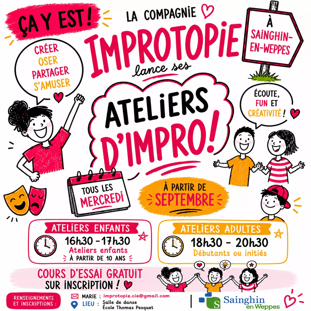 Ouverture des ateliers d'improvisation à Sainghin-en-Weppes :)