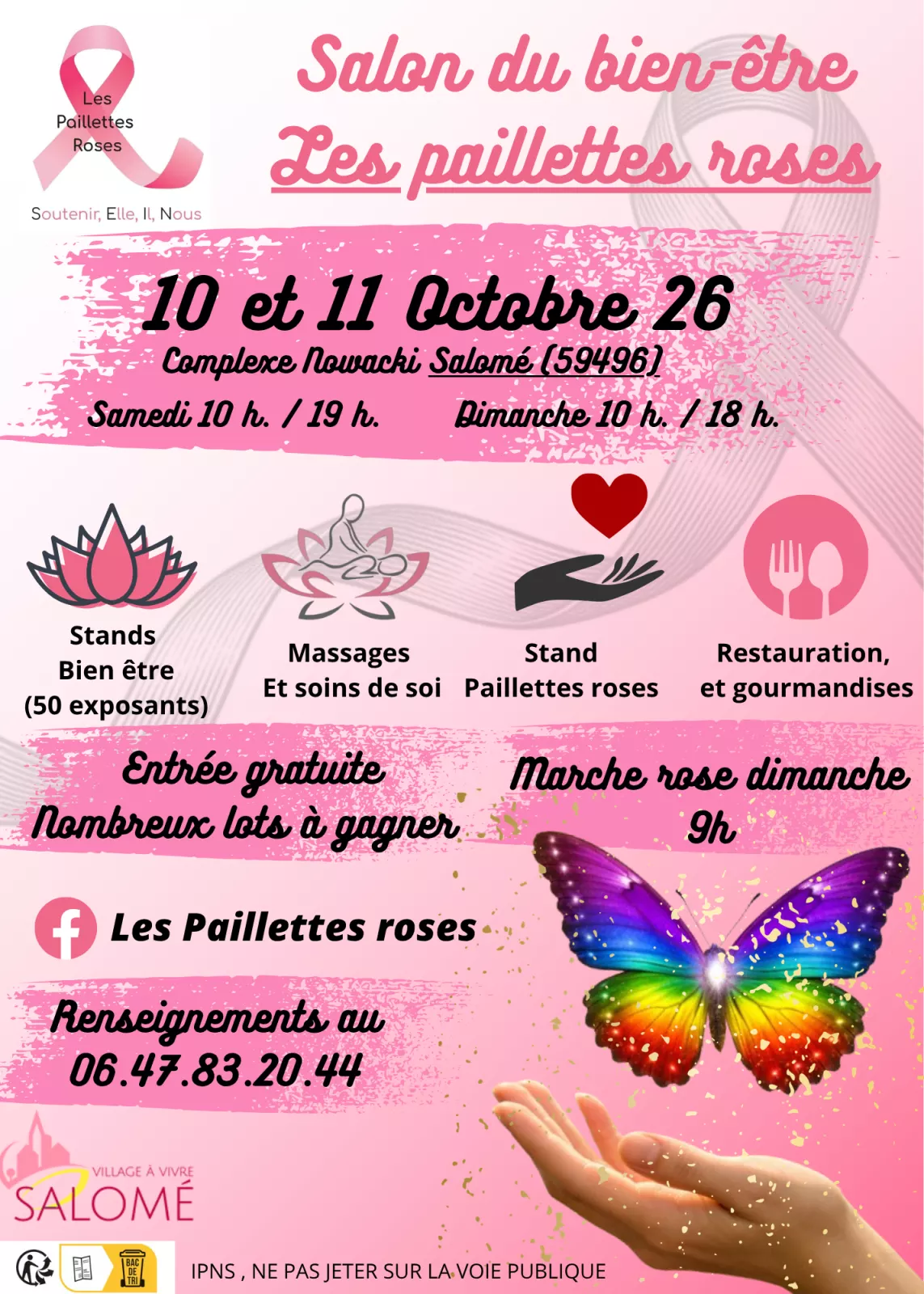 Salon bien-être des paillettes roses