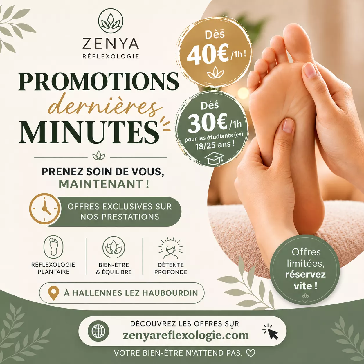 Promos sur les prestations.